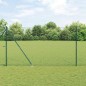 vidaXL Set di pali del recinto Verde 1.6 x 10 m Acciaio zincato