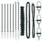 vidaXL Set di pali del recinto Verde 1.6 x 10 m Acciaio zincato