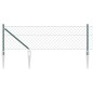 vidaXL Set di pali del recinto Verde 0.6 x 10 m Acciaio zincato