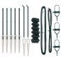 vidaXL Set di pali del recinto Verde 0.6 x 10 m Acciaio zincato