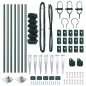vidaXL Set di pali del recinto Verde 0.6 x 10 m Acciaio zincato
