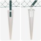 vidaXL Set di pali del recinto Verde 0.6 x 10 m Acciaio zincato