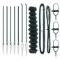 vidaXL Set di pali del recinto Verde 1.2 x 10 m Acciaio zincato