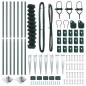 vidaXL Set di pali del recinto Verde 1.2 x 10 m Acciaio zincato