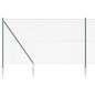 vidaXL Set di pali del recinto Verde 1.5 x 10 m Acciaio zincato