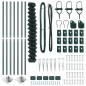 vidaXL Set di pali del recinto Verde 1.5 x 10 m Acciaio zincato