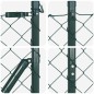 vidaXL Set di pali del recinto Verde 1.5 x 10 m Acciaio zincato