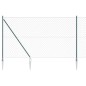vidaXL Set di pali del recinto Verde 1.6 x 10 m Acciaio zincato
