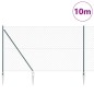 vidaXL Set di pali del recinto Verde 1.6 x 10 m Acciaio zincato