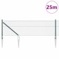 vidaXL Set di pali del recinto Verde 0.6 x 25 m Acciaio zincato