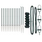 vidaXL Set di pali del recinto Verde 0.6 x 25 m Acciaio zincato