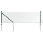vidaXL Set di pali del recinto Verde 0.4 x 25 m Acciaio zincato & PVC