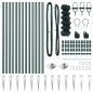 vidaXL Set di pali del recinto Verde 0.6 x 25 m Acciaio zincato