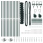 vidaXL Set di pali del recinto Verde 1 x 25 m