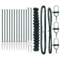 vidaXL Set di pali del recinto Verde 1.5 x 25 m Acciaio zincato