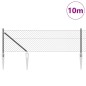 vidaXL Set di pali del recinto Grigio 0.4 x 10 m