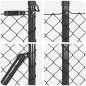 vidaXL Set di pali del recinto Grigio 0.6 x 10 m Acciaio zincato