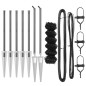 vidaXL Set di pali del recinto Grigio 1 x 10 m Acciaio zincato
