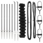 vidaXL Set di pali del recinto Grigio 1.2 x 10 m Acciaio zincato