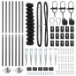 vidaXL Set di pali del recinto Grigio 1.2 x 10 m Acciaio zincato
