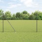 vidaXL Set di pali del recinto Grigio 1.5 x 10 m