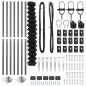 vidaXL Set di pali del recinto Grigio 1.5 x 10 m