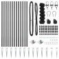 vidaXL Set di pali del recinto Grigio 0.4 x 25 m