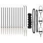 vidaXL Set di pali del recinto Grigio 0.6 x 25 m vidaXL Set di pali del recinto Grigio 0.6 x 25 m
