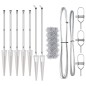 vidaXL Set di pali del recinto Argento 0.6 x 10 m Acciaio zincato vidaXL Set di pali del recinto Argento 0.6 x 10 m Acciaio zincato