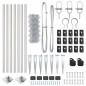 vidaXL Set di pali del recinto Argento 0.6 x 10 m Acciaio zincato vidaXL Set di pali del recinto Argento 0.6 x 10 m Acciaio zincato