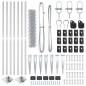 vidaXL Set di pali del recinto Argento 10 x 1.2 m Acciaio zincato
