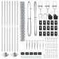 vidaXL Set di pali del recinto Argento 10 x 1.5 m Acciaio zincato vidaXL Set di pali del recinto Argento 10 x 1.5 m Acciaio zincato