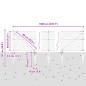 vidaXL Set di pali del recinto Argento 10 x 0.4 m Acciaio zincato vidaXL Set di pali del recinto Argento 10 x 0.4 m Acciaio zincato