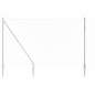 vidaXL Set di pali del recinto Argento Nero 10x1.5m vidaXL Set di pali del recinto Argento Nero 10x1.5m