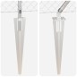 vidaXL Set di pali del recinto Argento 25 x 0.4 m Acciaio zincato