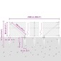 vidaXL Set di pali del recinto Argento 25 x 0.8 m Acciaio zincato vidaXL Set di pali del recinto Argento 25 x 0.8 m Acciaio zincato