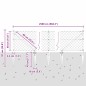 vidaXL Set di pali del recinto Argento 25 x 0.4 m Acciaio zincato