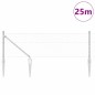 vidaXL Set di pali del recinto Argento 25 x 0.6 m Acciaio zincato