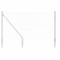 vidaXL Set di pali del recinto Argento 25 x 1,2 m Acciaio zincato