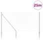 vidaXL Set di pali del recinto Argento 25 x 1,2 m Acciaio zincato