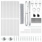 vidaXL Set di pali del recinto Argento 25 x 1,2 m Acciaio zincato