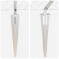 vidaXL Set di pali del recinto Argento 25 x 1,2 m Acciaio zincato