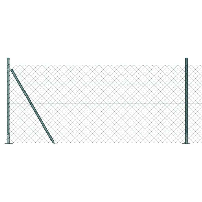 vidaXL Set di pali del recinto Argento 10 x 0.8 m Acciaio zincato vidaXL Set di pali del recinto Argento 10 x 0.8 m Acciaio zincato