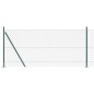 vidaXL Set di pali del recinto Argento 10 x 0.8 m Acciaio zincato vidaXL Set di pali del recinto Argento 10 x 0.8 m Acciaio zincato