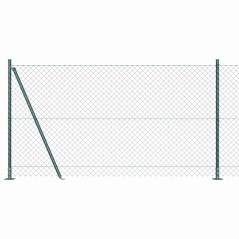 vidaXL Set di pali del recinto Argento 10 x 1.2 m Acciaio zincato