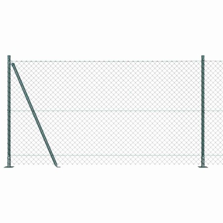 vidaXL Set di pali del recinto Argento 10 x 1.2 m Acciaio zincato
