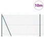 vidaXL Set di pali del recinto Argento 10 x 1.2 m Acciaio zincato vidaXL Set di pali del recinto Argento 10 x 1.2 m Acciaio zincato