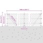 vidaXL Set di pali del recinto Argento 10 m x 0.4 m Acciaio zincato vidaXL Set di pali del recinto Argento 10 m x 0.4 m Acciaio zincato