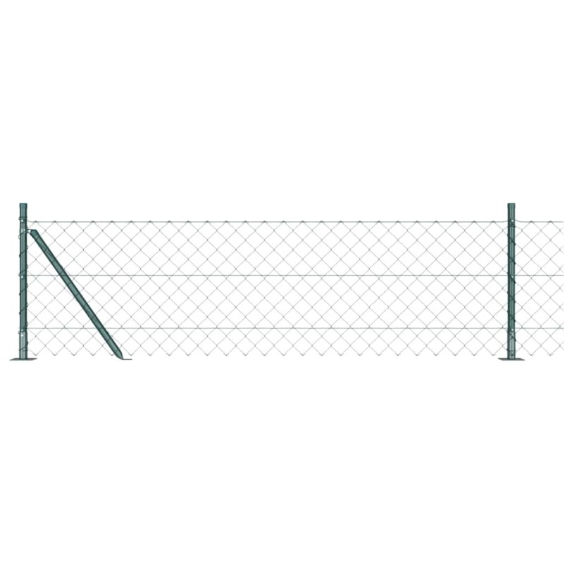 vidaXL Set di pali del recinto Argento 10 x 0.6 m Acciaio zincato vidaXL Set di pali del recinto Argento 10 x 0.6 m Acciaio zincato