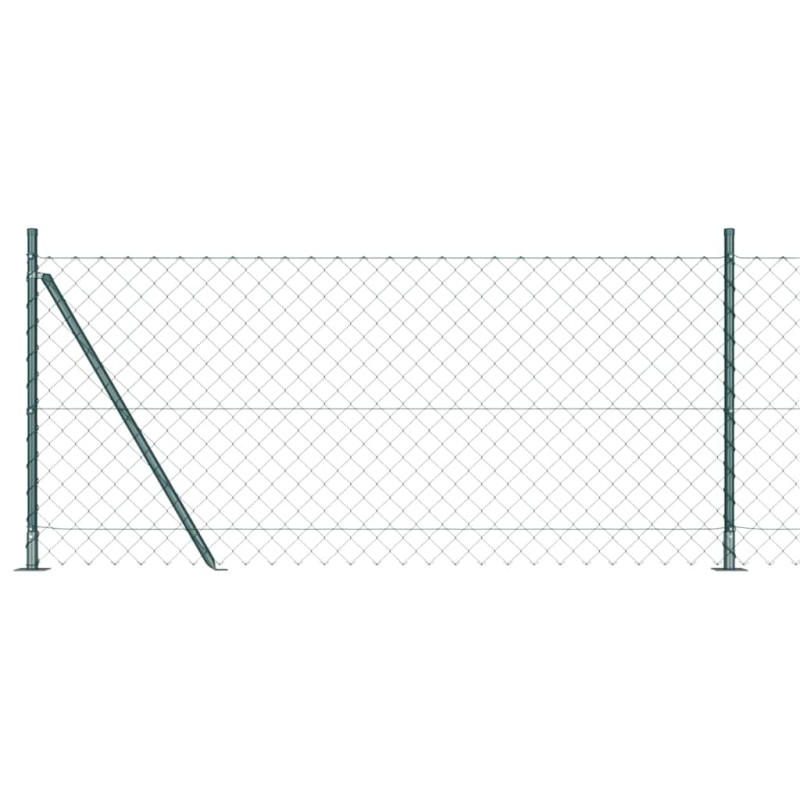 vidaXL Set di pali del recinto Argento 10 x 0.8 m Acciaio zincato vidaXL Set di pali del recinto Argento 10 x 0.8 m Acciaio zincato